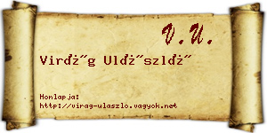 Virág Ulászló névjegykártya