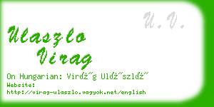 ulaszlo virag business card